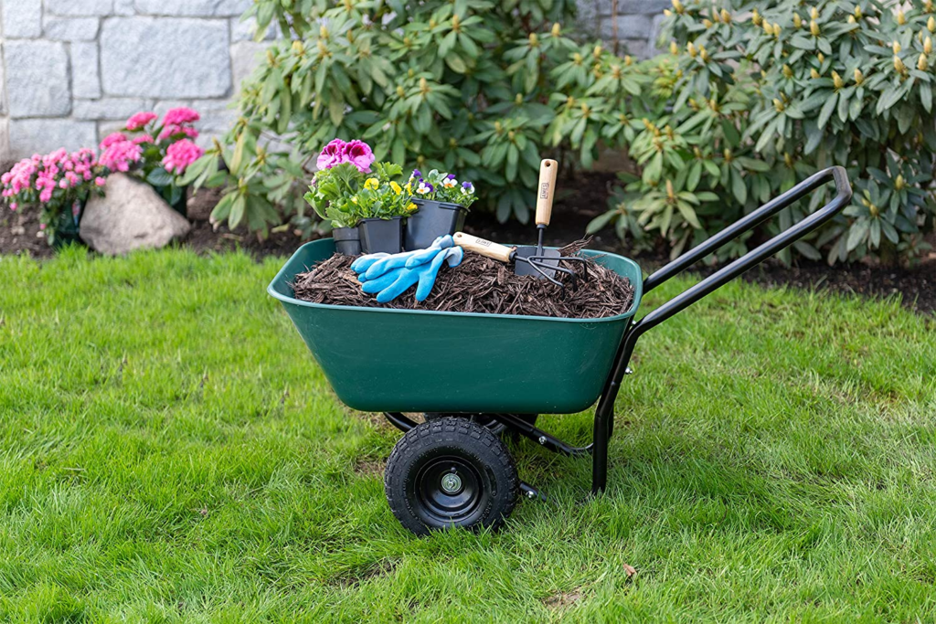 Garden Star 70019 Garden Barrow Dual-Wheel Wheelbarrow