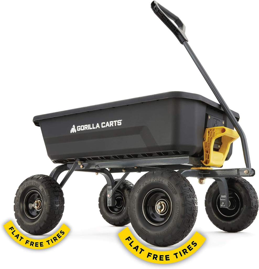 Gorilla Carts 4GCG-NF Poly Dump Cart 